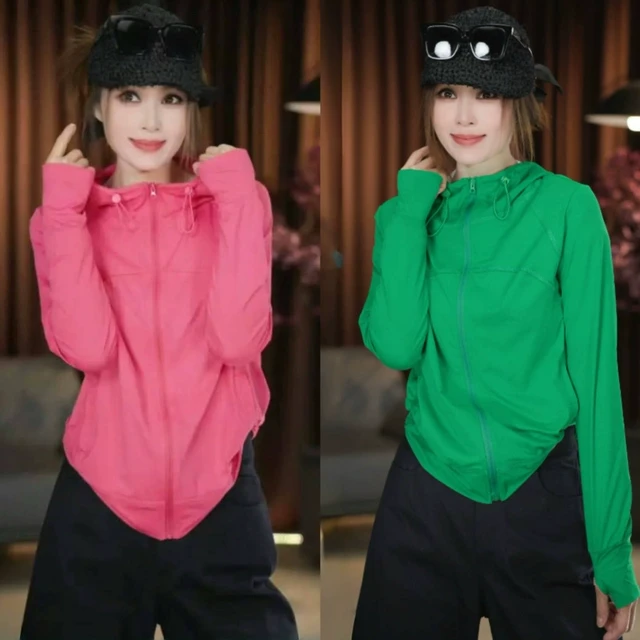 连帽薄款防晒外套女2025夏季速干户外跑步运动休闲旅游防晒服上衣
