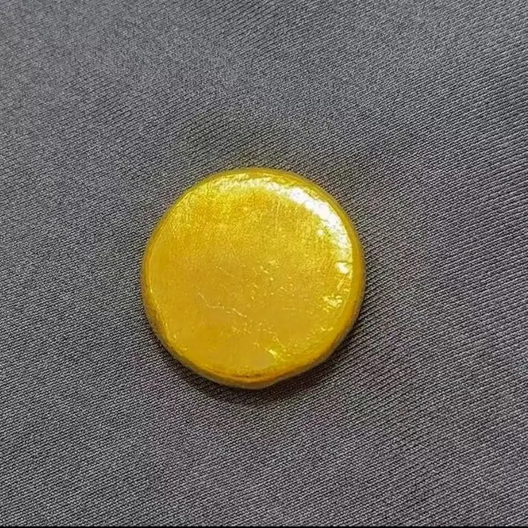 KK24-复古实心小圆饼  黄灿灿