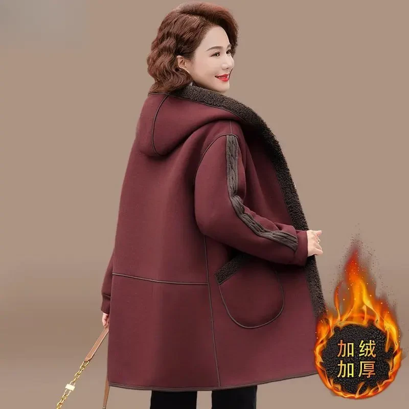 爆款妈妈装冬装棉服外套中老年女装秋冬季双面穿洋气高贵大衣棉袄