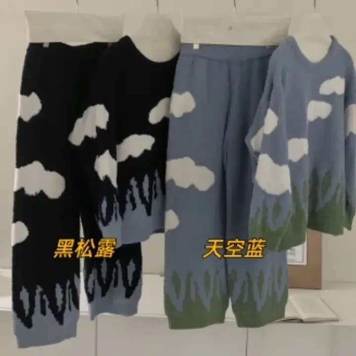 半边绒保暖家居服秋冬舒适不掉毛可外穿睡衣套装
