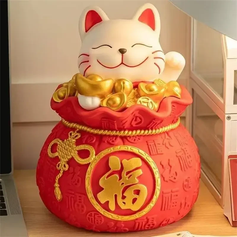招财猫摆件存钱罐2025新款儿童男女孩大容量只进不出储钱蓄罐
