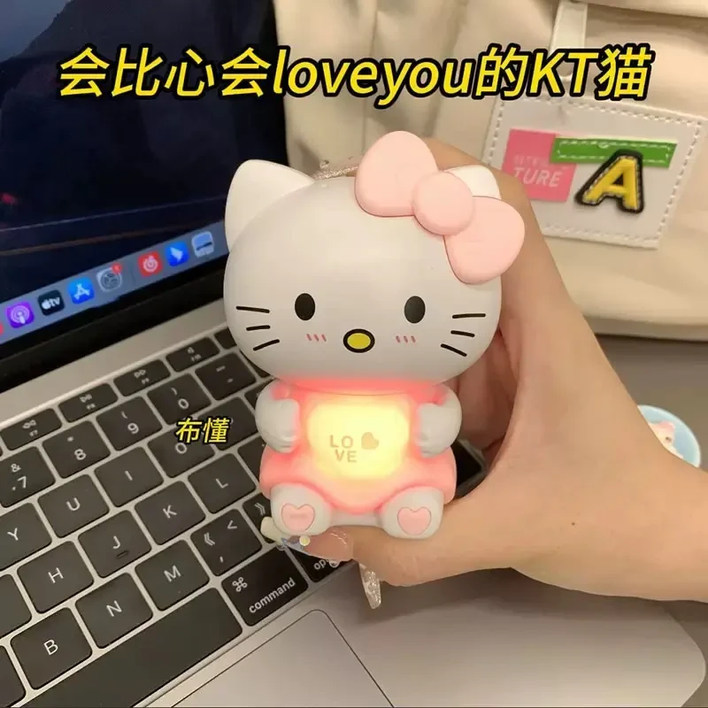 比心KT猫会说i love you发声发光表白玩具礼物可爱情侣送礼