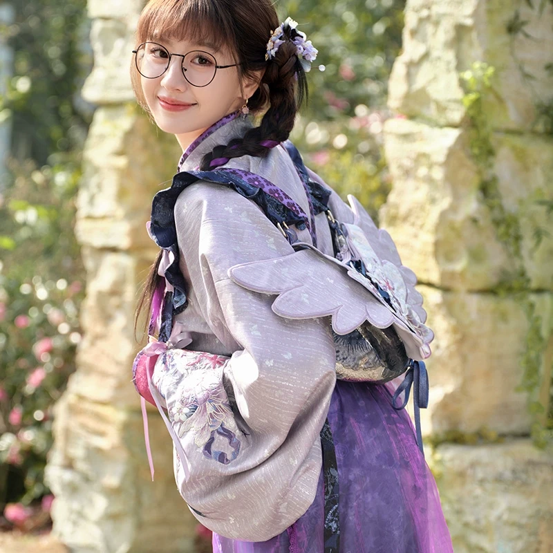 十三余小豆蔻儿[暮光琉璃-小马宝莉紫悦联名]背包小翅膀刺绣配包