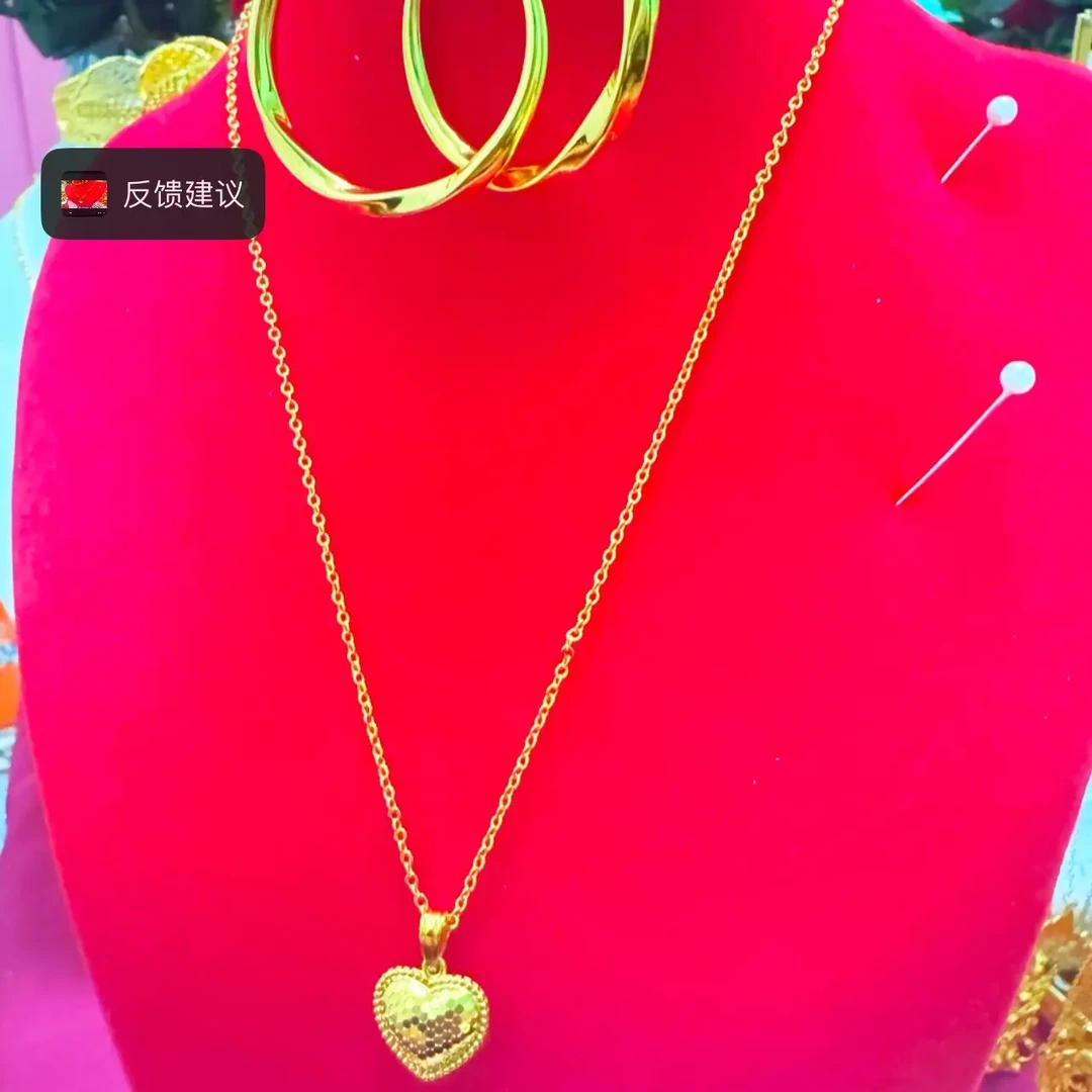 合金吊坠 素款简约21cm(含)-50cm(含)金色项坠项链