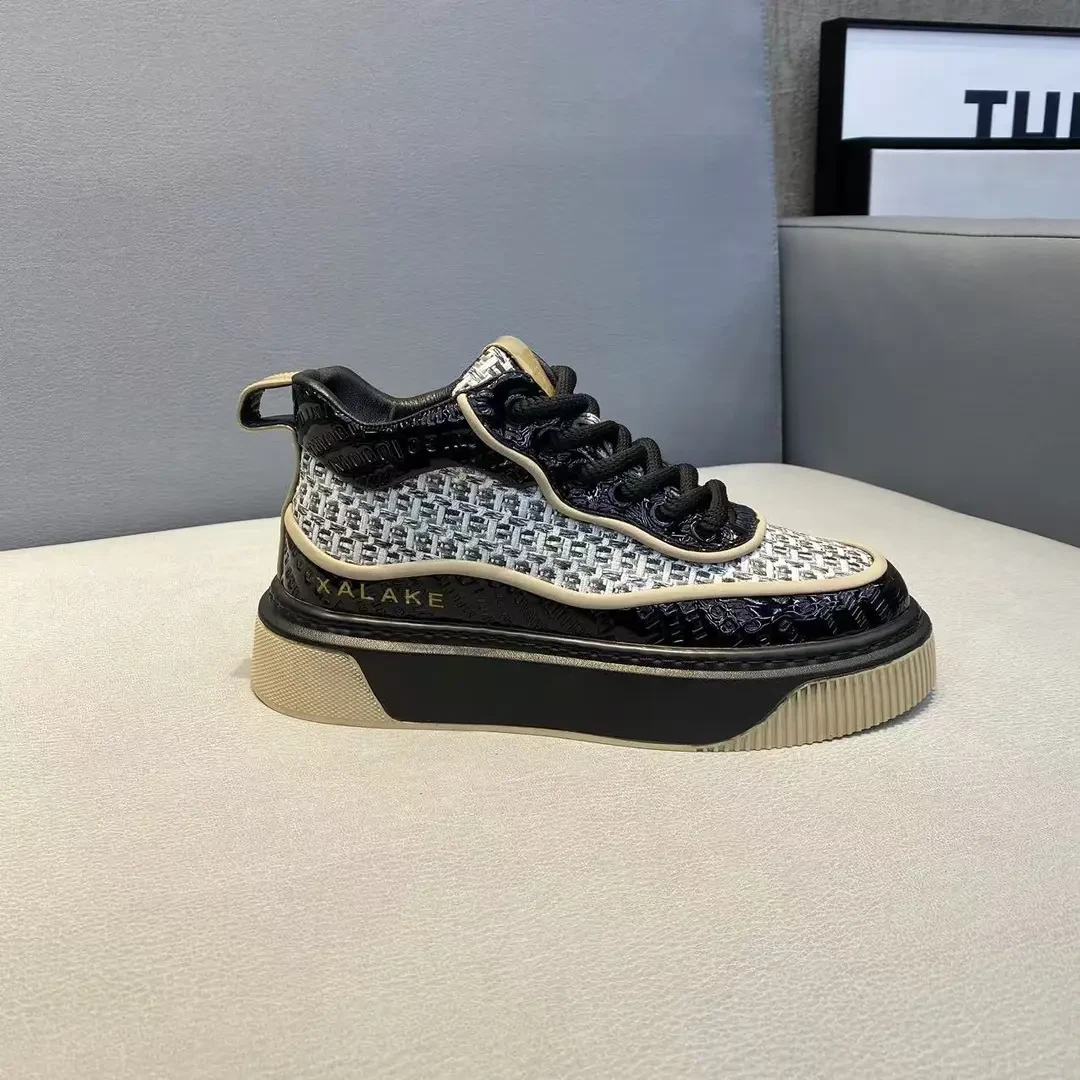 韩版痞帅2025年春夏季潮流时尚男士新款百搭透气厚底休闲低帮男鞋