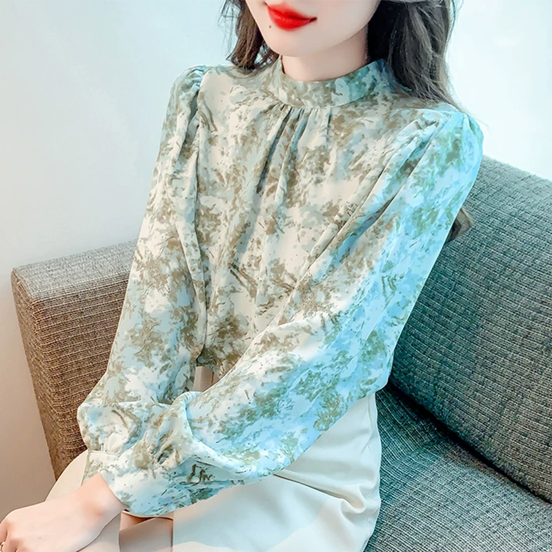 法式高级感碎花长袖雪纺衬衫女秋季2025新款时尚宽松显瘦气质上衣