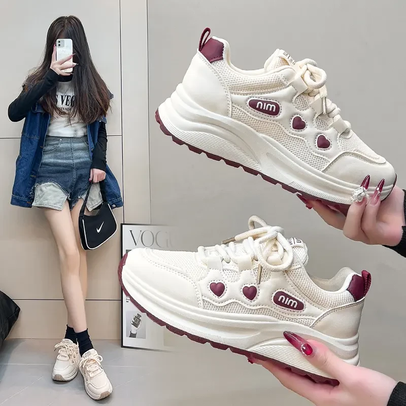 阿甘鞋女2025春夏季新款ins网红百搭超火厚底运动鞋显脚小轻便鞋