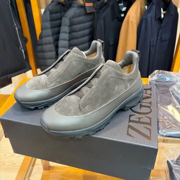 25秋冬新品z e g n a麂皮户外都市鞋