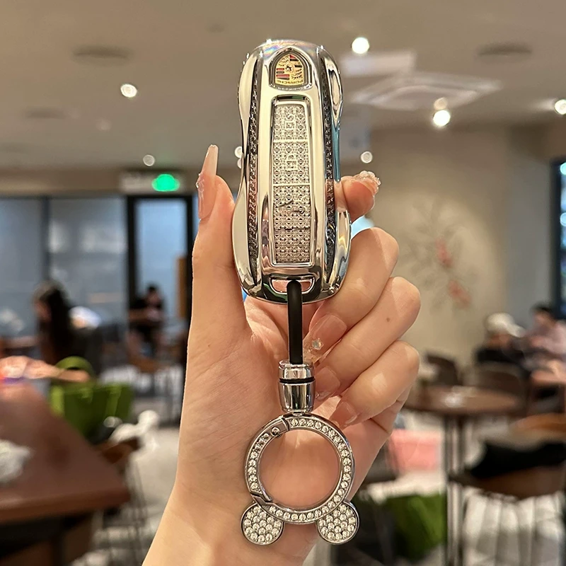 保时捷钥匙壳卡宴Macan帕拉梅拉911/Taycan/718钥匙扣套装饰女包