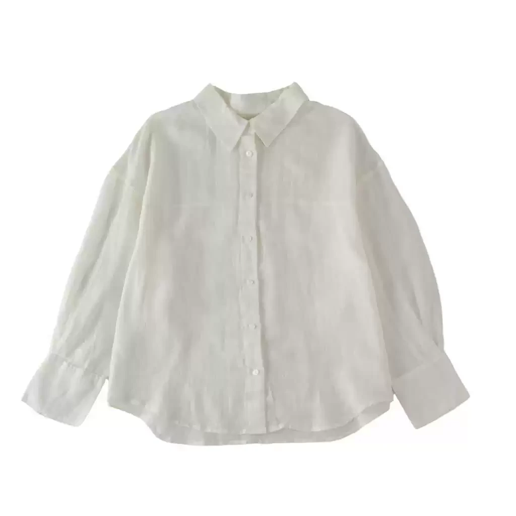 日单 长袖宽松   衬衫 上衣开衫42X