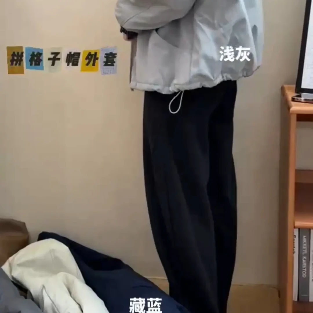 女秋季长袖宽松型拉链连帽短外套运动春季短款时尚