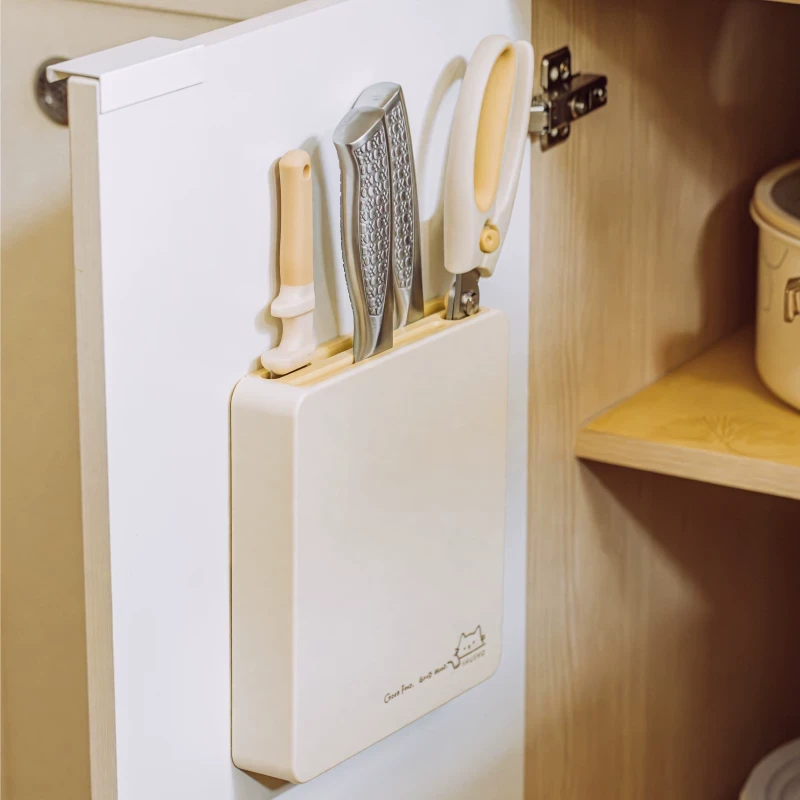 树可橘猫刀架挂壁式置物架菜刀厨房收纳架易拆卸挂刀免打孔架子
