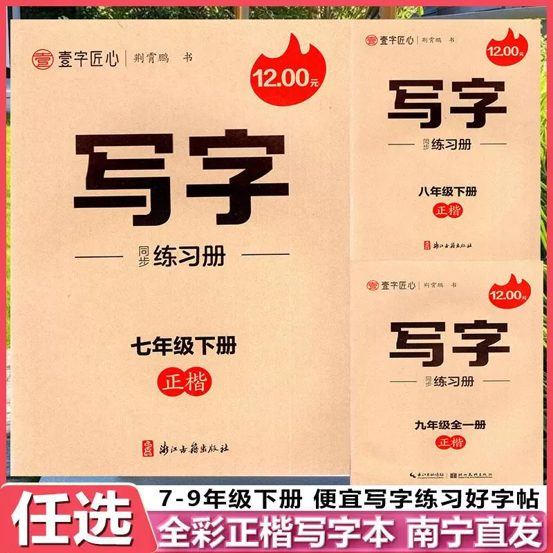 2025春壹字匠心写字同步练习册789七八九年级下册正楷语文字帖全