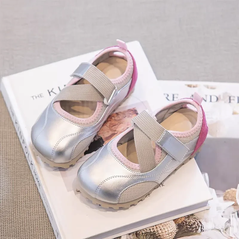 ABC女童芭蕾风德训鞋2025春夏新款女孩玛丽珍运动鞋浅口公主单鞋