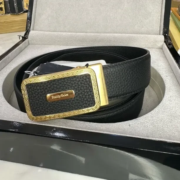 男士高档百搭自动扣真皮腰带商务休闲适用