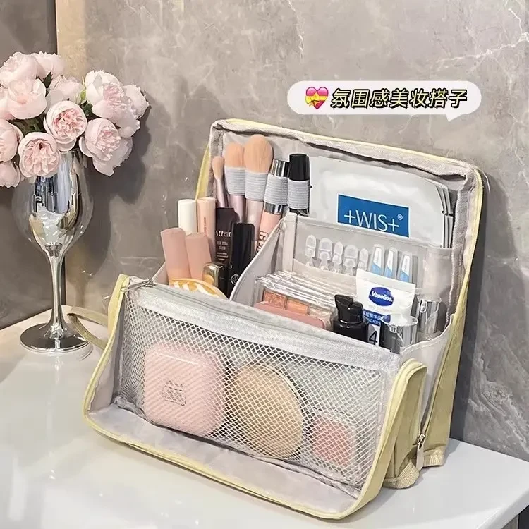 新款可立式笔袋大容量学生男女款高颜值文具盒站立竖式小众化妆包