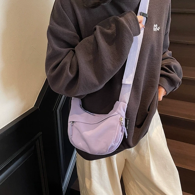 包包女式新款斜挎饺子包百搭休闲高级感运动包骑行包多功能单肩包