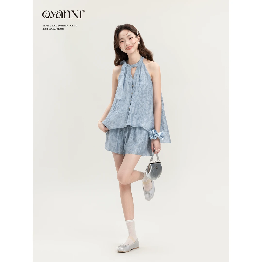 【OYANXI！清清！】《梦鹤为莹》上衣短裤LY-227811，LY-227811-1