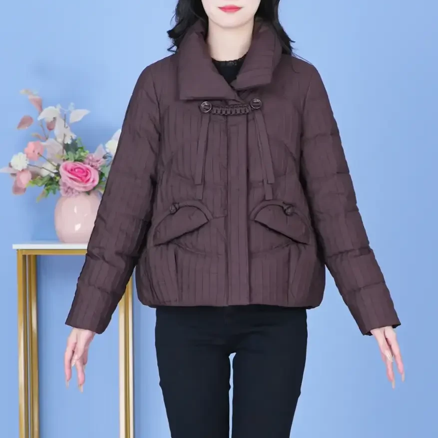 2024秋冬新款新中式时尚洋气宽松保暖加厚显瘦棉衣休闲百搭女士