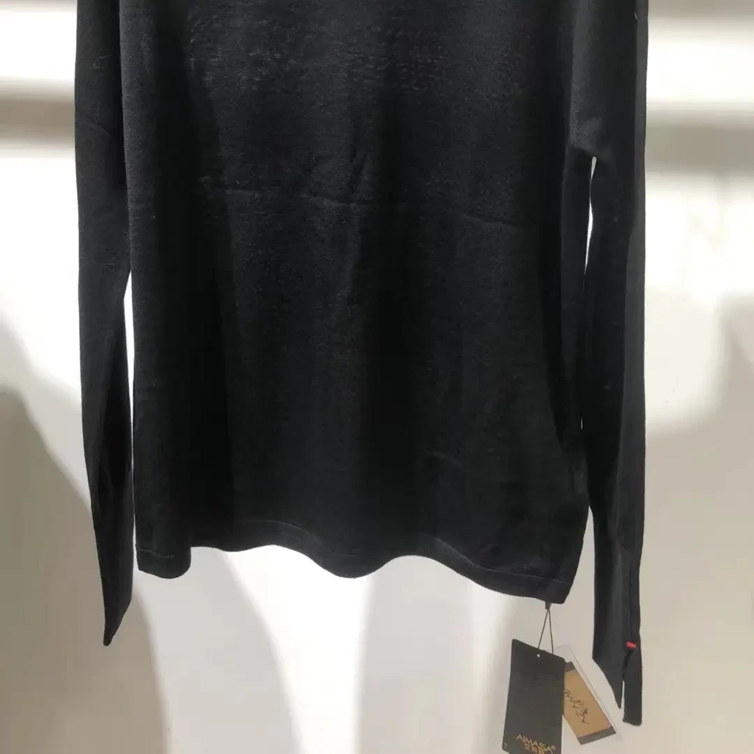 秋冬纯色休闲堆领可机洗美利奴全针织毛衣打底衫