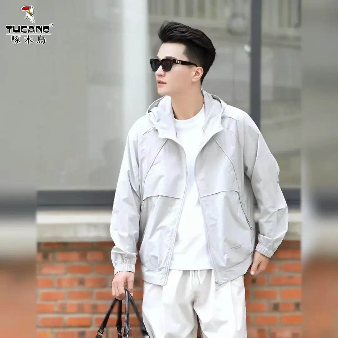 TUCANO/啄木鳥男士夏季薄款新款时尚休闲百搭连帽男款防晒衣外套