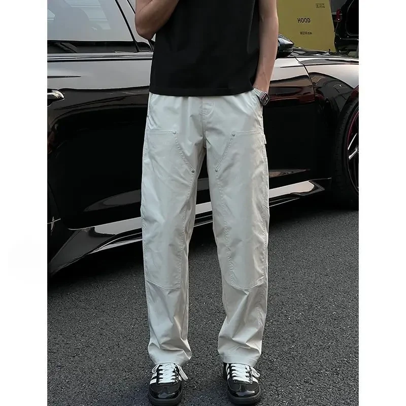 新款网红美式高街cleanfit工装速干裤男士夏季薄款宽松百搭休闲裤