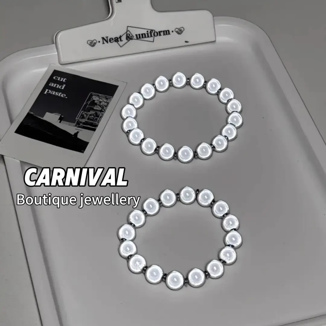 非金属玻璃手链 流光手串小众设计二次元魔法手链反光送朋友闺蜜