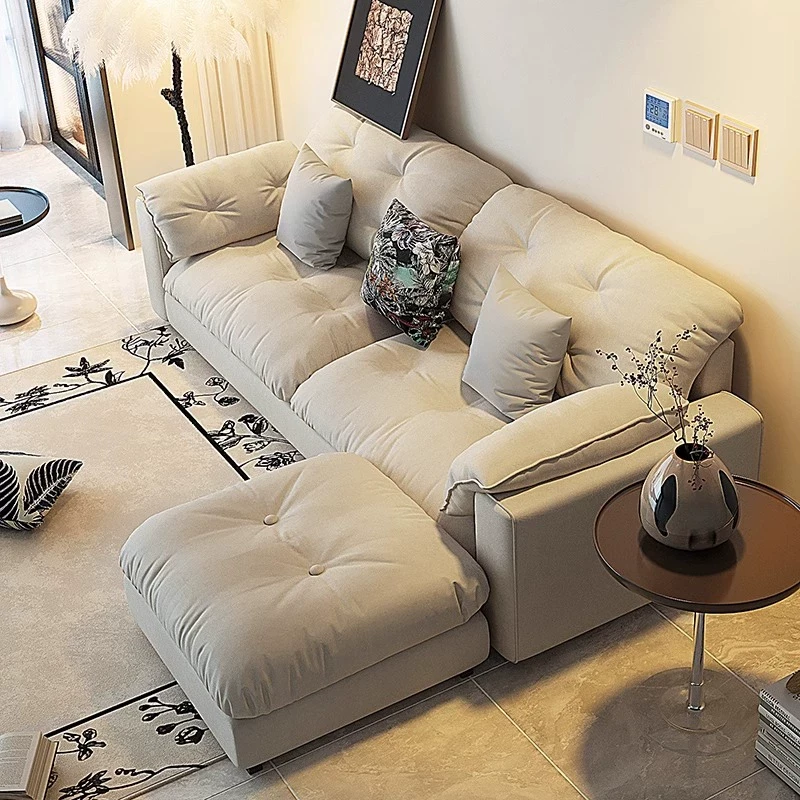 小户型布艺沙发北欧简约现代公寓民宿出租房双人三人可折叠沙发床