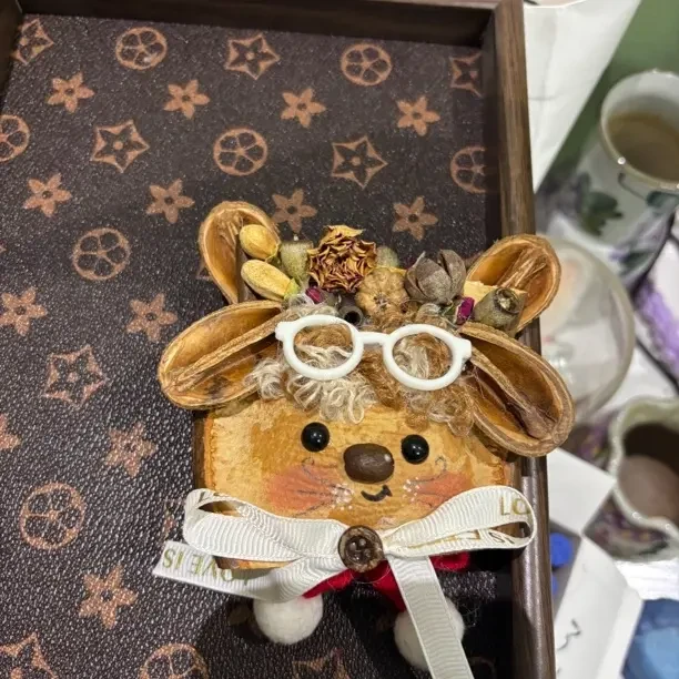 榼藤豆荚掌心小豆diy成品送朋友生日礼物