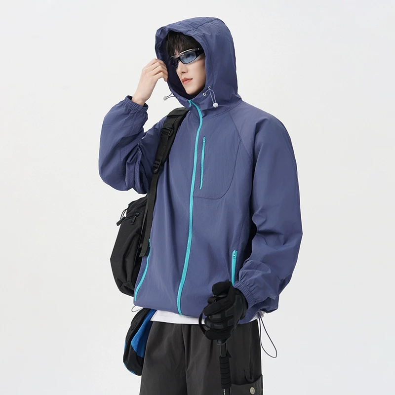 upf50+连帽冰丝防晒服外套男款2025新夏季潮牌情侣速干防晒衣夹克