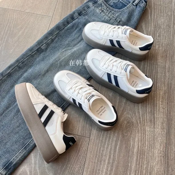 【ZHD】云朵网面上新～春夏薄款透气2025德训厚底小白鞋百搭女鞋361