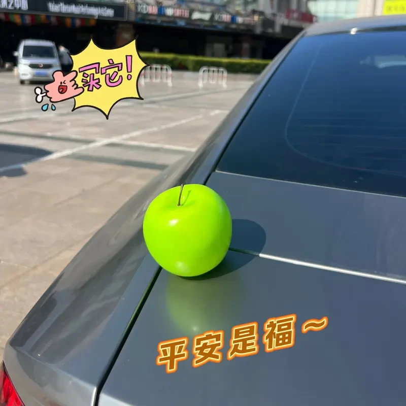 车载平安果车外装饰品仿真苹果马卡龙蔬菜水果中控台摆件车饰