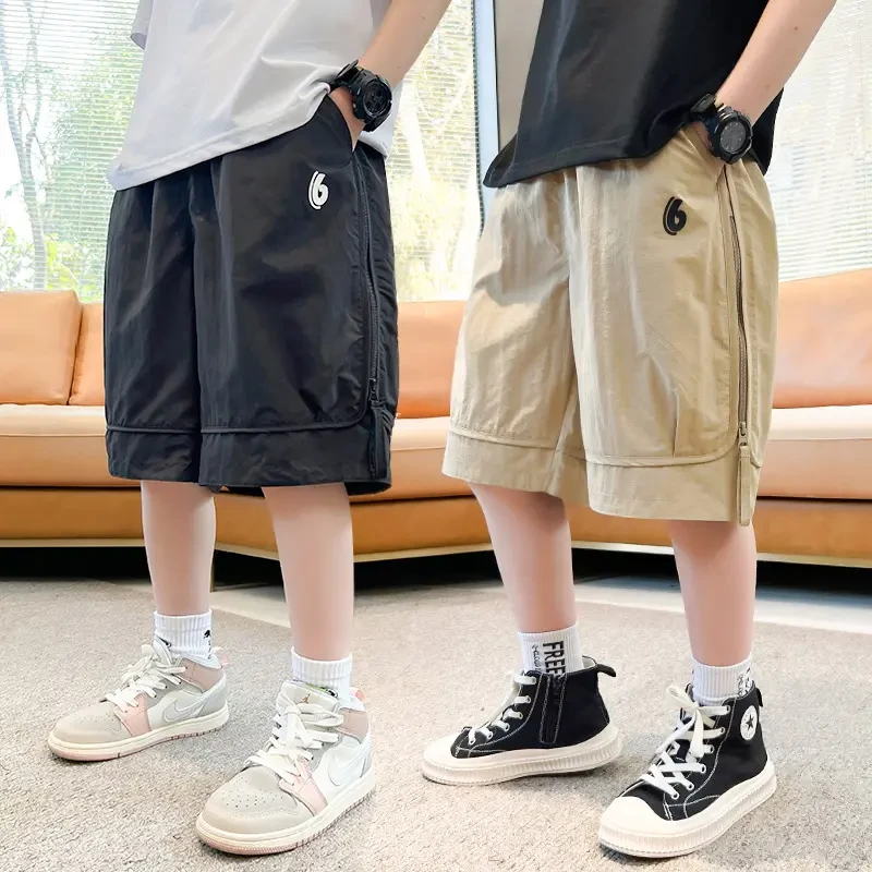 男童夏装短裤2025新款中大童夏季男孩痞帅薄款儿童运动五分裤中裤