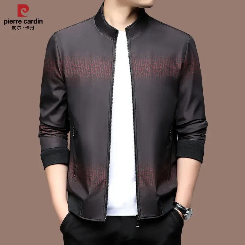 【皮尔卡丹】男士春秋季休闲外套潮流时尚舒适百搭立领夹克外套上装