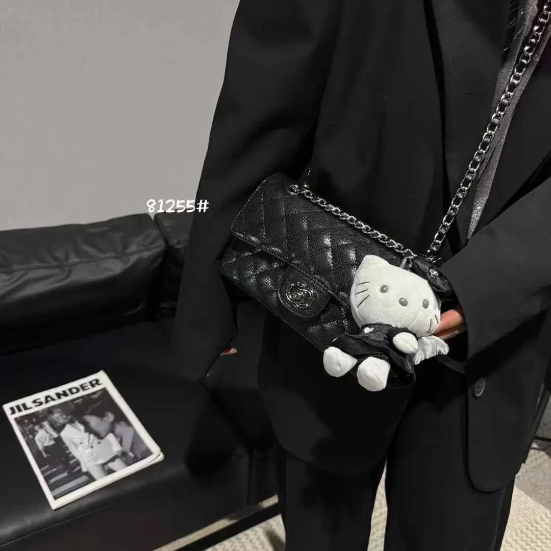 可可家链条包女新款时尚精致小拎包百搭单肩斜挎包小方包