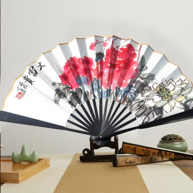 胡墨老师新人见面礼中青年画家卞士健《大富贵》扇面补差价