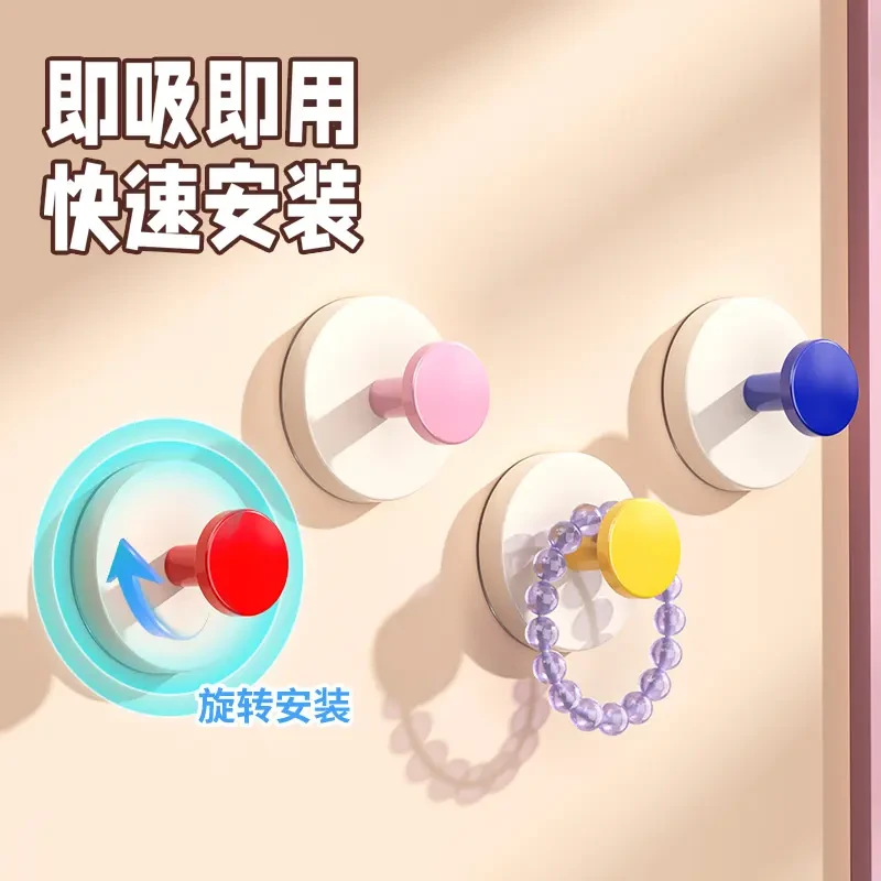 吸盘玄关挂钩强力承重粘胶免打孔入户门口放钥匙神器帽子置物挂xx