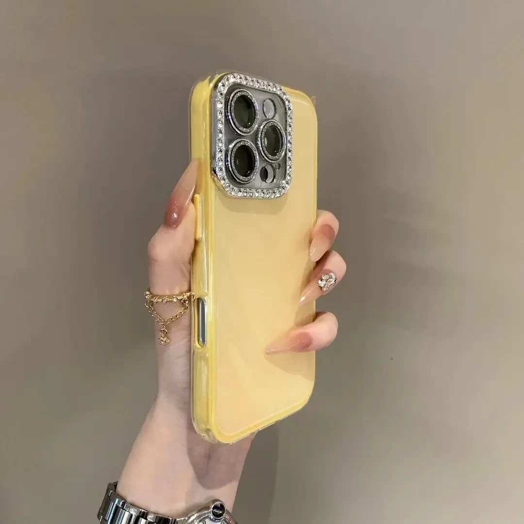 闪钻镜头膜适用iPhone16promax苹果配件15手机壳新款14网红13女