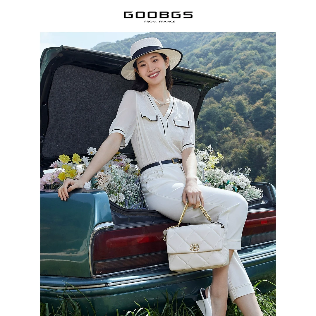 【小余专属】谷邦GOOBGS 白色高腰修身牛仔裤 G3291136