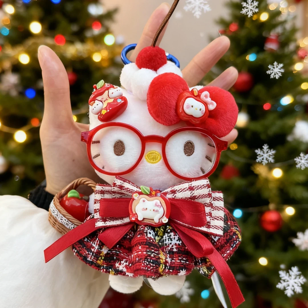 圣诞老人helloKitty凯蒂猫包包挂件玩偶挂饰节日礼物