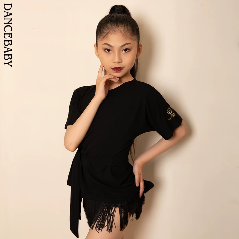 dancebaby林意涵同款拉丁舞服装练功服儿童连衣裙套装新款DAS126