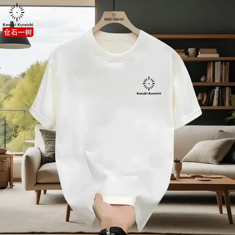 仓石一树潮牌休闲宽松短袖T恤男2025夏季印花百搭ins半袖圆领上衣