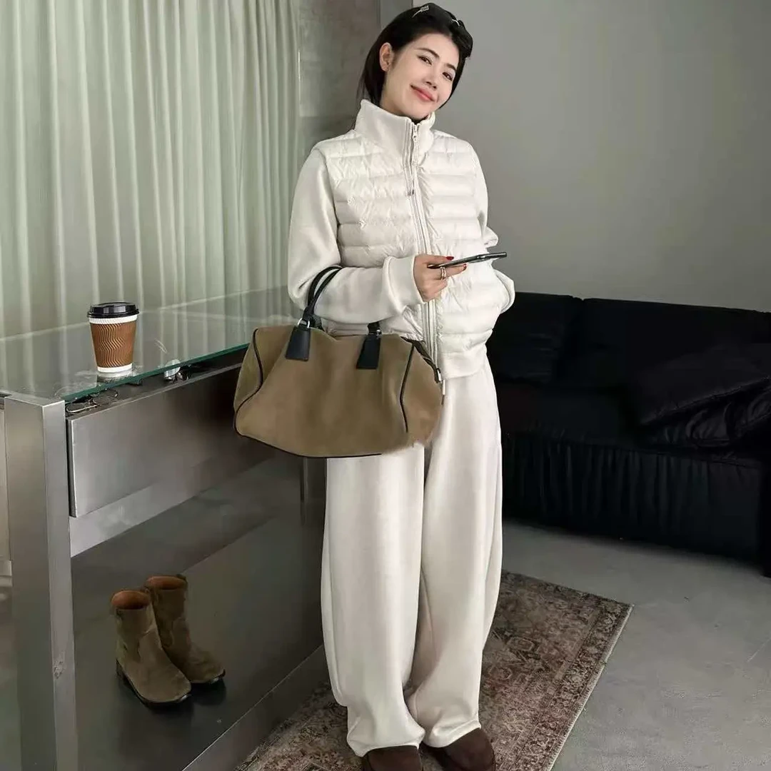 衣凡25131连帽白鸭绒保暖冬季时尚羽绒服套装