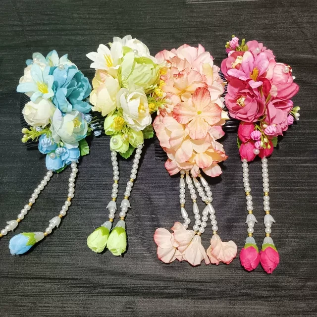 云南傣族头花发梳舞蹈头饰民族风流苏手工发饰表演头花服装配饰