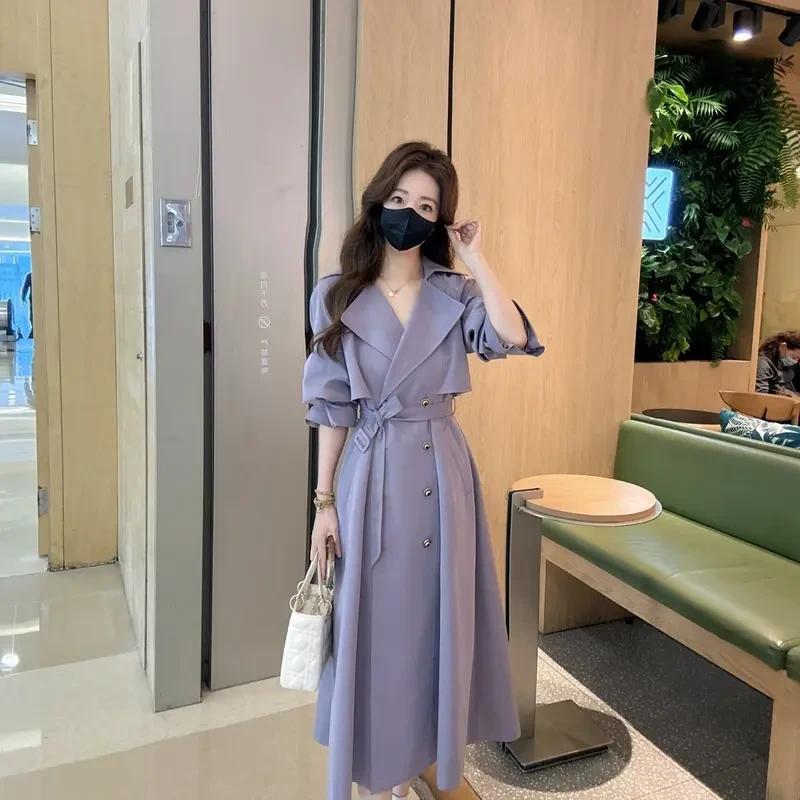 英伦风大衣外套女中长款高级感气质休闲宽松风衣春秋显瘦网