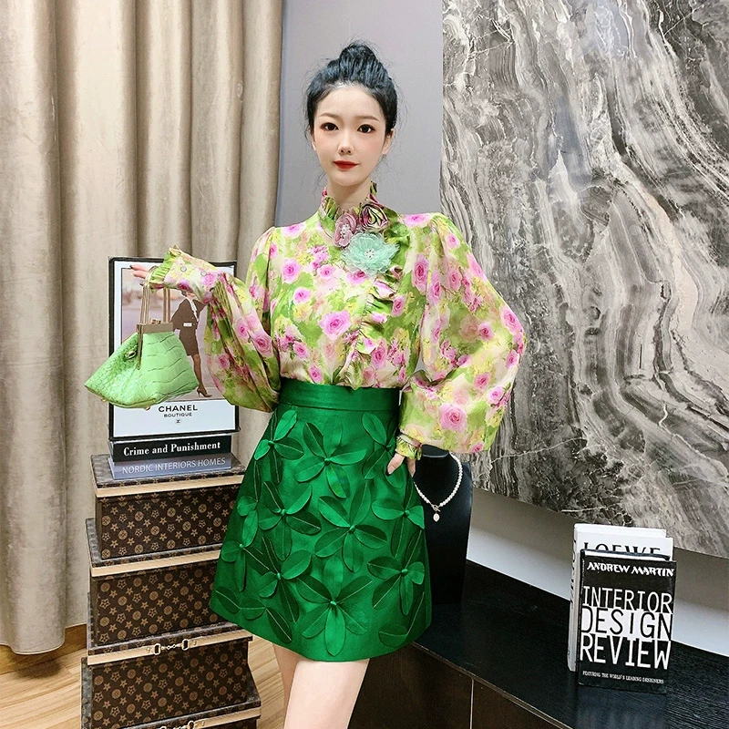 芙娜妮法式设计感早春季短裙衬衫上衣连衣裙高级感半裙F2310634B