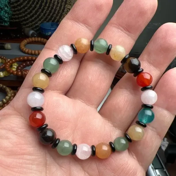 手链 8mm 串珠多色女士多宝手串