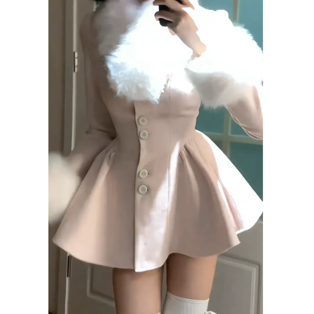 天鹅之恋 新年限定公主千金风小众设计法式甜美千金风约会连衣裙