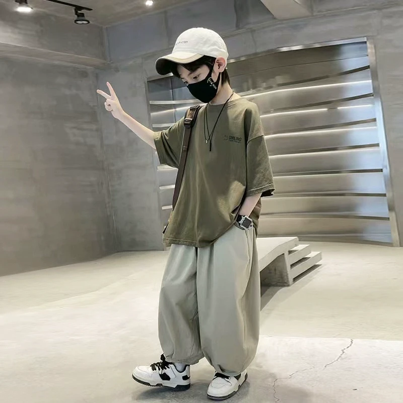 儿童装男童夏装套装2025新款夏季时髦衣服中大童男孩