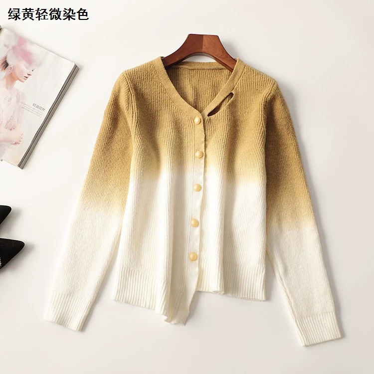 245098冬中长款长袖V领针织衫新奇特超值品质女装